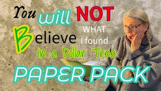 You will NEVER Believe what I found in a Dollar Tree Scrap Paper Pack! I MUST look for this again!