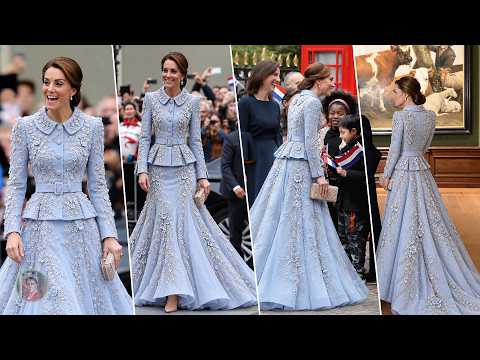 SOLO TRIP! Catherine STEALS THE SPOTLIGHT In Blue Pearl-Embellished Outfit During The Royal Tour