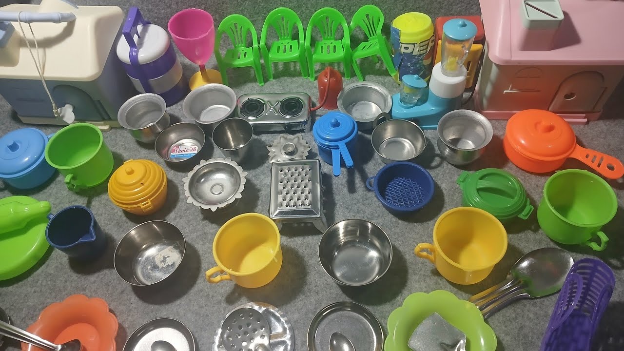 7:8 Minutes Satisfying With Unboxing Hello Kitty Kitchen Set |Steel Unboxing  Kitty Kitchen Set 