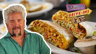 Guy Fieri Tries INSANE Vegan CRUNCHWRAP | Diners, Driveins and Dives with Guy Fieri | Food Network