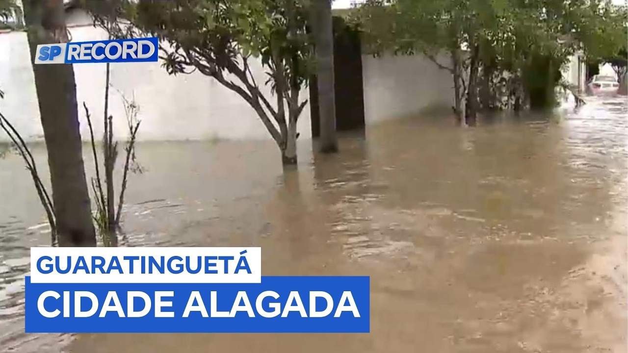 Chuvas intensas provocam alagamentos e desalojam famílias em Guaratinguetá (SP)