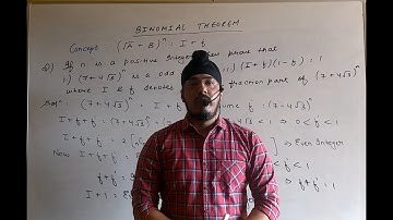 Binomial Theorem (I+F) Concept | Integral Part  | JEE Mains + Advanced by Harpreet Singh (HSM Sir)