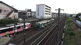 東海道線３７３系特急ふじかわ・静岡鉄道A3003F A3007F　入江岡駅