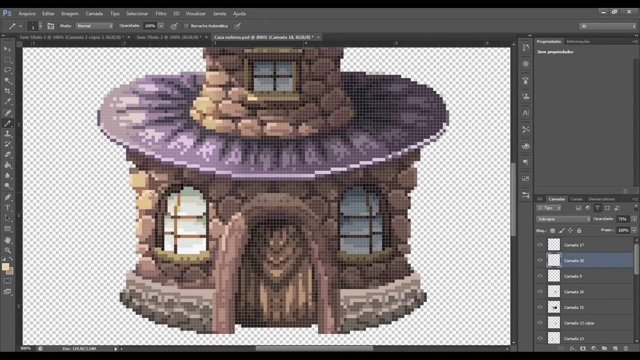 Oriental House Pixel Art - SpeedPaint
