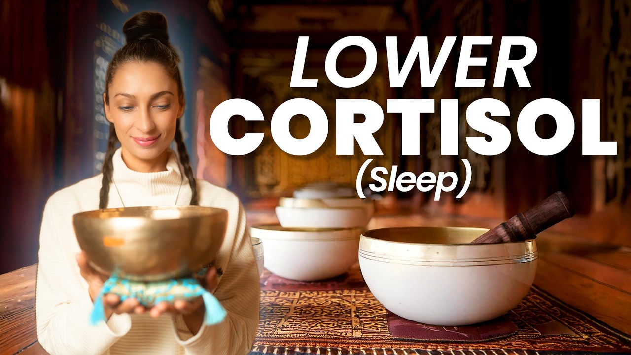 Lower Your Cortisol Levels | Sound Bath Meditation | Nervous System Relaxation