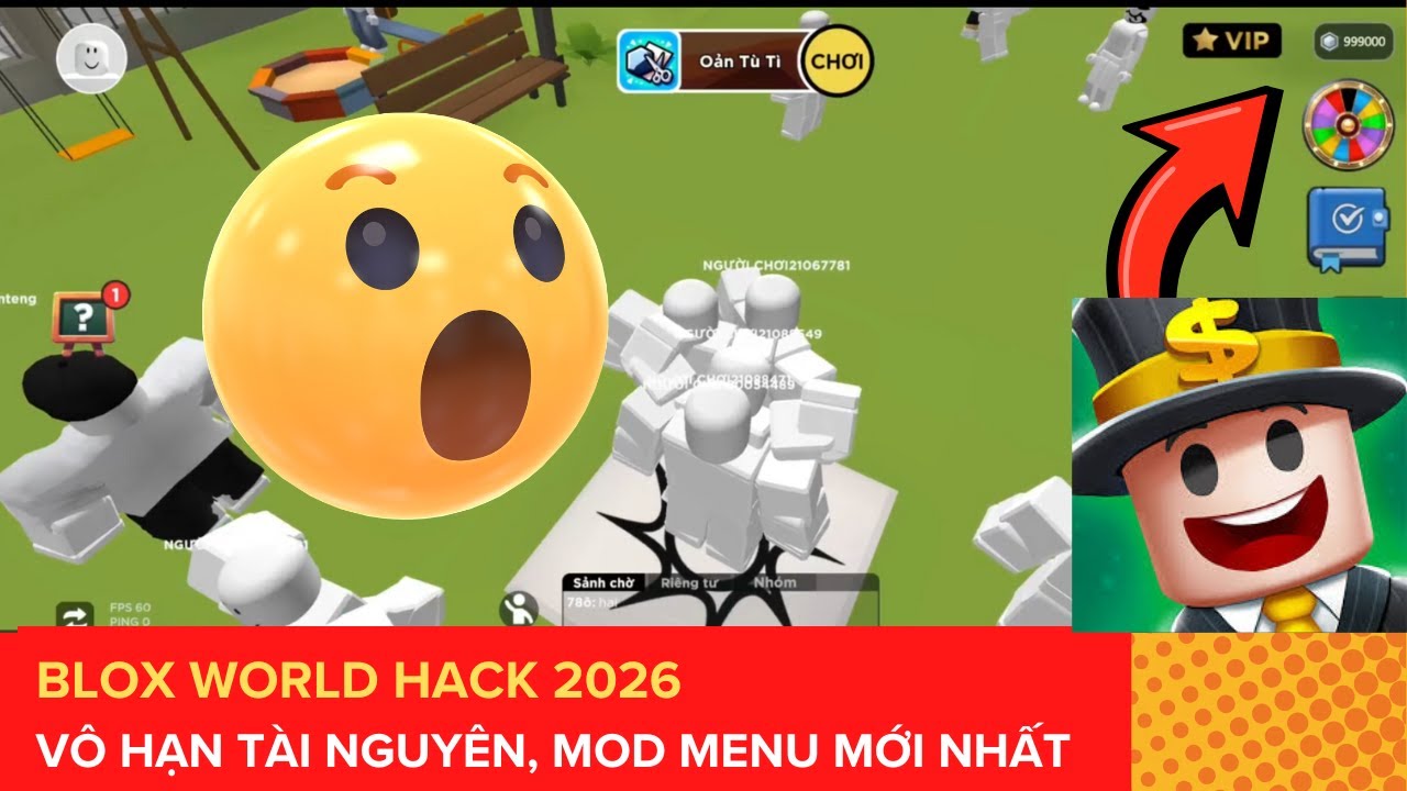 Blox World BẢN HACK MỚI NHẤT 2026 MOD MENU VÔ HẠN TÀI NGUYÊN IOS/ANDROID 