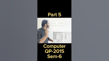 TyBcom Computer sem 6 2015 QP part 5 #tybcom #computer #visualbasic #informationtechnology #excel