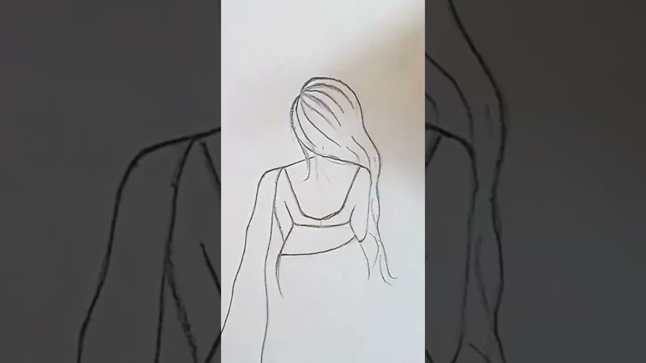 How to draw a village woman 