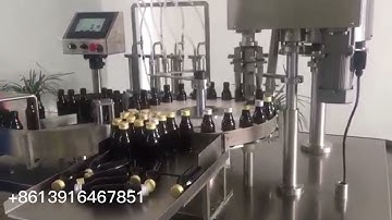 Automatic 4 nozzle tracking filling machine screw locking capping machine for essential oil bottle