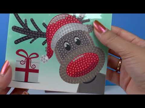 Christmas card diamond painting at Action - reindeer