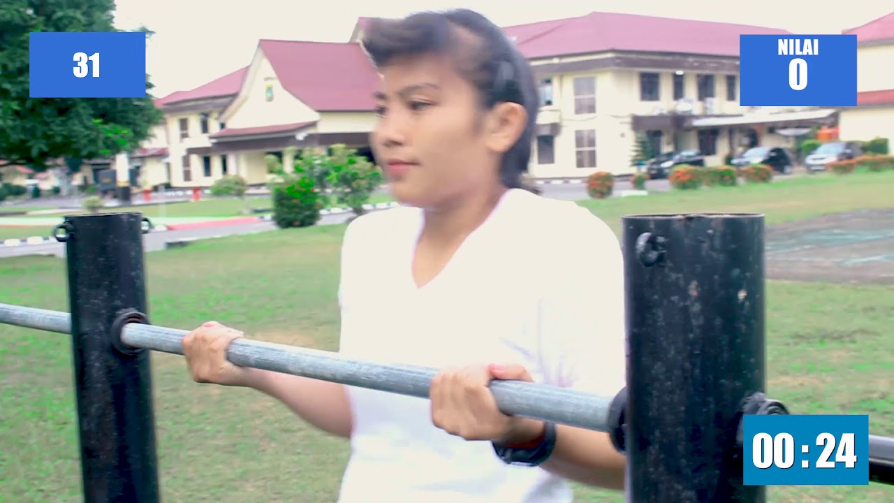 Chinning Wanita Calon Polwan | Tes Jasmani Penerimaan Polri