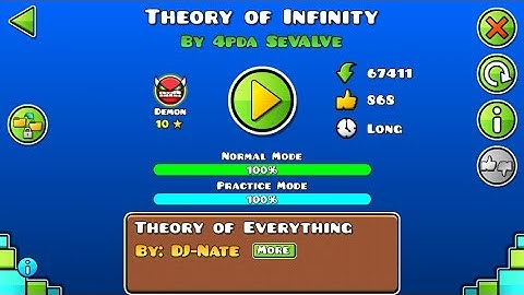Theory of infinity by 4PDA SeVALVe [Demon](Geometry Dash 2.0)