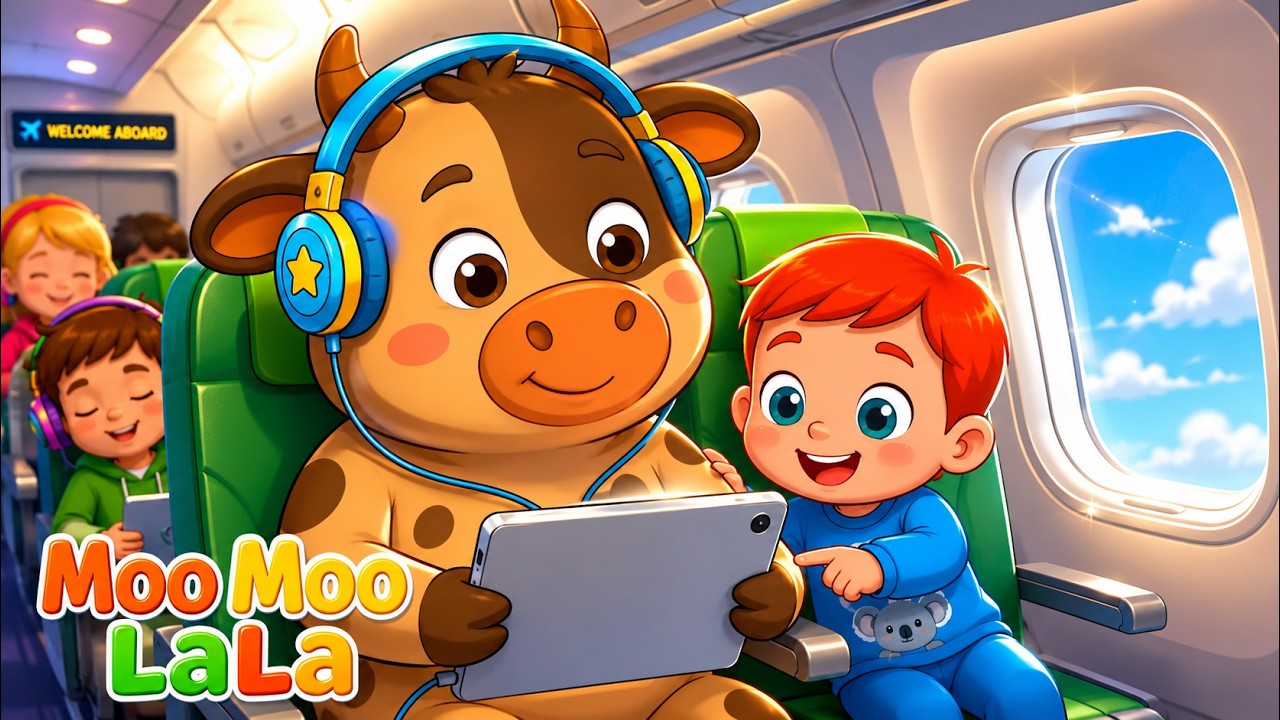 Quiet On The Plane | Airport Adventure | Moo Moo LaLa Funny Comedy Cartoons | Videogyan Kids Shows