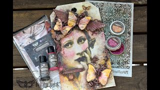Creative Mixedmedia Tag- using Tissue Paper- Finnabair Products