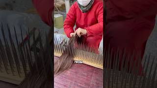 Melted Polyester Turned Into Artificial Hair