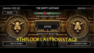 MK Mobile The Krypt (Elder Difficulty) Final Boss Stage and Rewards.