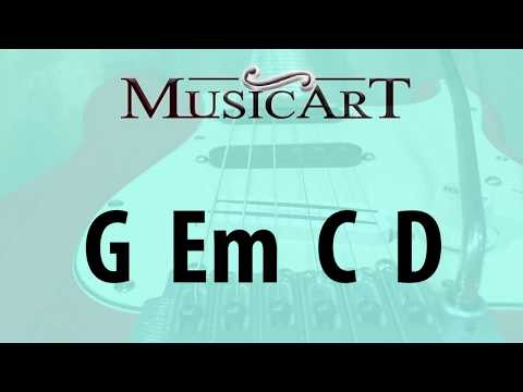Guitar backing track in G Major  - Pop style