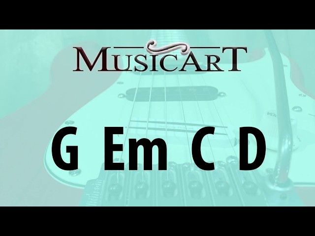 Guitar backing track in G Major  - Pop style class=