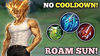 ROAM SUN NEW NO COOLDOWN BUILD! (must try!🙉) SUN BEST BUILD AND EMBLEM -MLBB screenshot 3