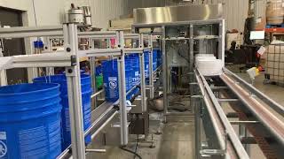 Apex Filling Systems- 6 Head 5 Gallon Pail Filler and Automatic Lidder