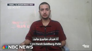 Hamas releases video of hostage Hersh GoldbergPolin