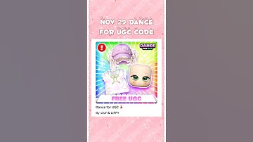 NOV 29 Dance for UGC💃 Code! 29k Fames!🏆 #robloxcodes #roblox #shorts #robloxfyp #fyp #robloxugc