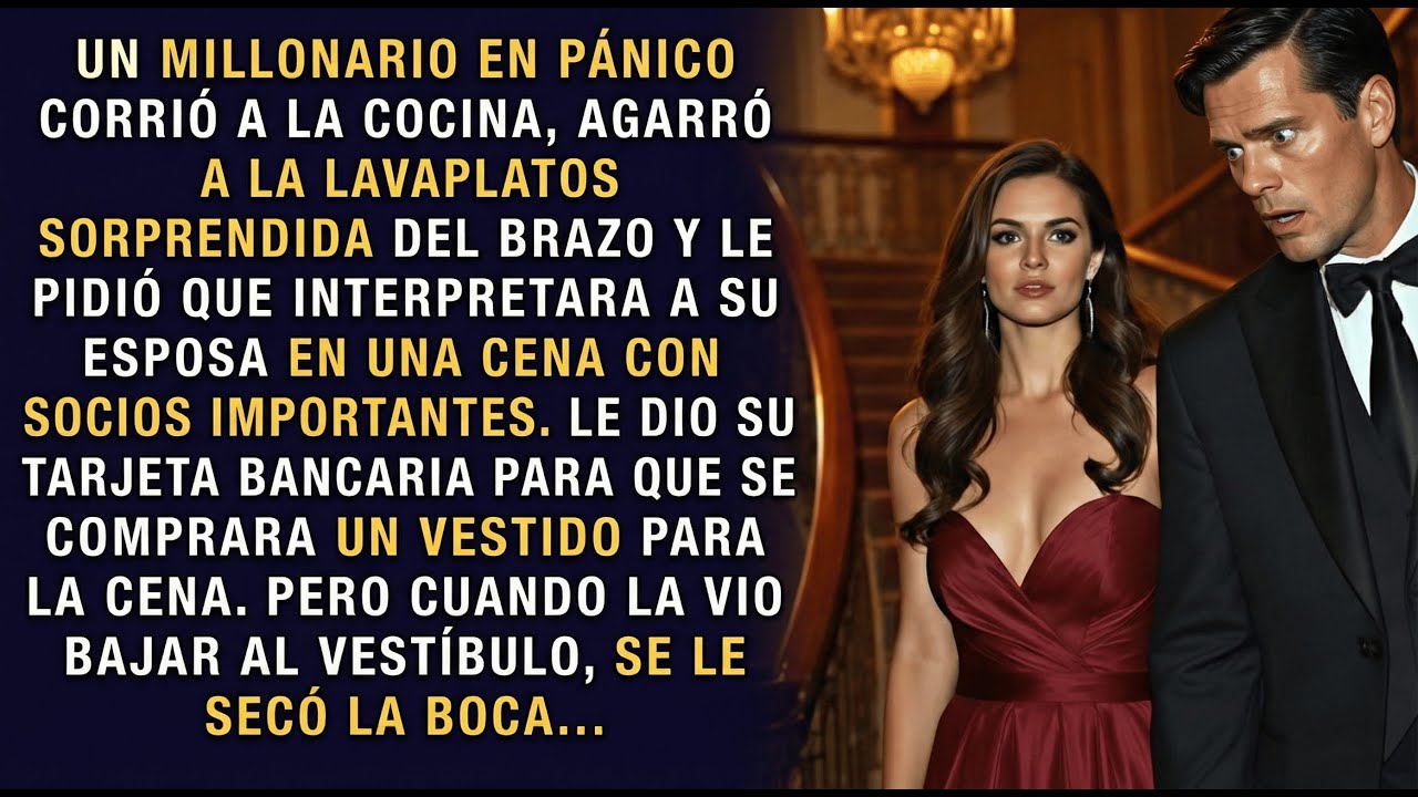 “Un millonario entró en pánico a la cocina, tomó de la mano a la lavaplatos sorprendida y preguntó”
