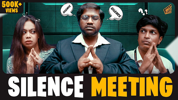 Silence Meeting 🤫 | Nandha Gopala krishnan | Pooja | Goutham | 4K | Finally
