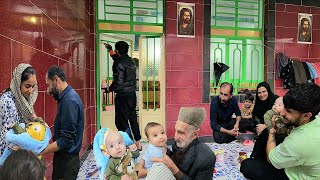 🫂The day of Raziyeh's return home and the beautification of the doors of the house🏡