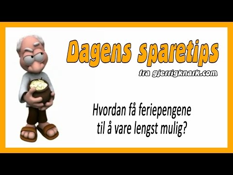 Video: Hvordan Få Feriepenger I