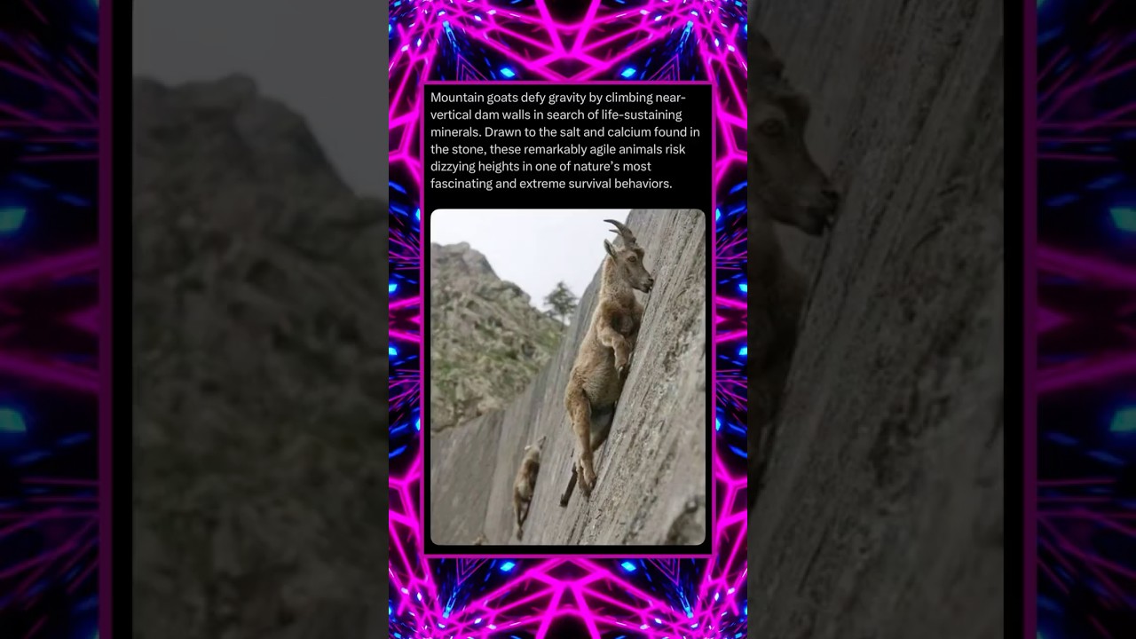 Mountain Goats Defy Gravity by Climbing Near-Vertical Dam Walls in Search of Life-Sustaining Mineral
