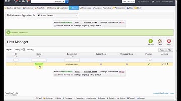 Professional newsletter - Create mailing list