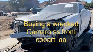 Buying a wrecked Camaro ss from copart iaa