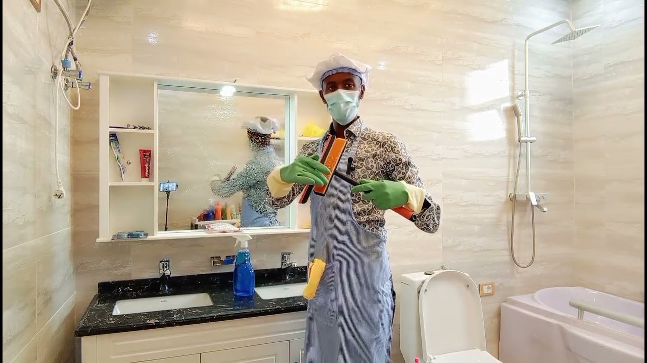 UAE COC Training Center Bath Rom Clining አረብ ሀገር ለሚሄዱ ስልጠና የሽንት ቤት ፅዳት ቅደም ተከተል