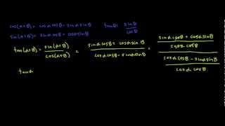 Sum and Difference Formulas for Tangent