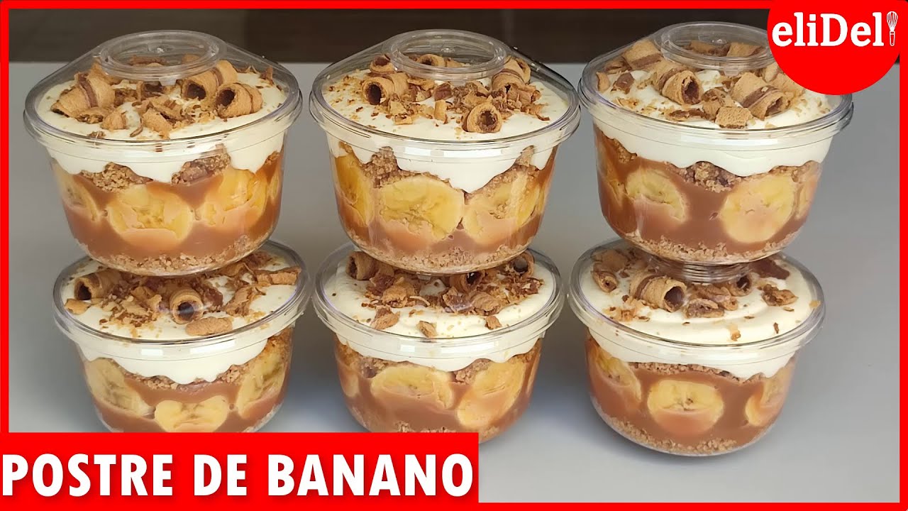 ¿Se ANTOJAN de estos DELICIOSOS postres de BANANO🍌? Postre Fácil Para VENDER