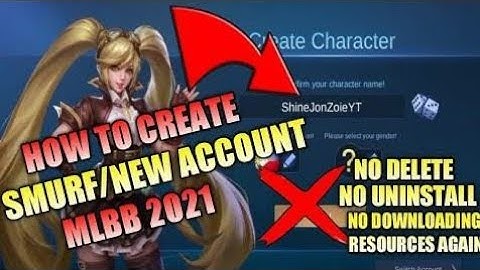 How to create a new account or smurf account without downloading resources