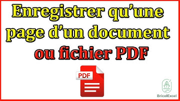 Comment enregistrer qu une page d un document ou fichier pdf