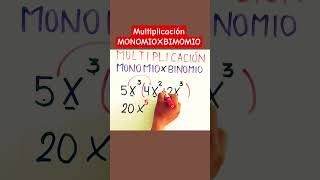 Multiplica Monomio x Binomio #matematicas #algebraicamente #maths #mathematica