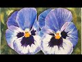 How To Paint Pansies In Watercolour Step By Step Tutorial