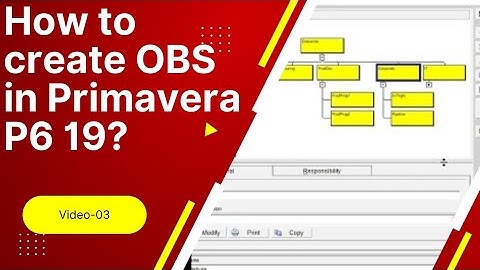 primavera p6|primavera project management| How to create OBS in primavera? | video -03
