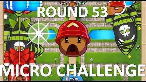 MICRO CHALLENGE! GETTING TO ROUND 53!? (One Tower Only)  Bloons TD Battles