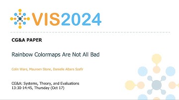 Rainbow Colormaps Are Not All Bad - Fast Forward | VIS 2024