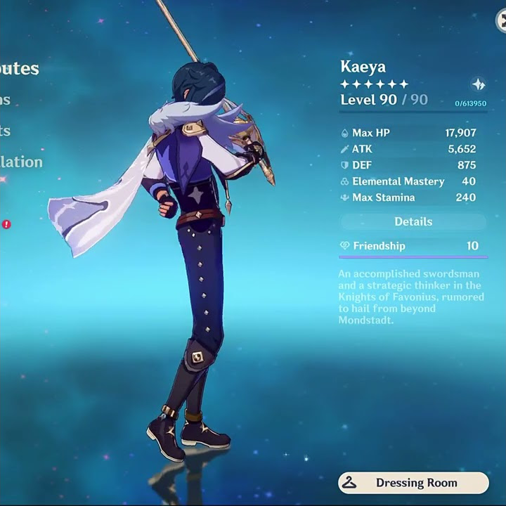 Kaeya with 5652 ATK