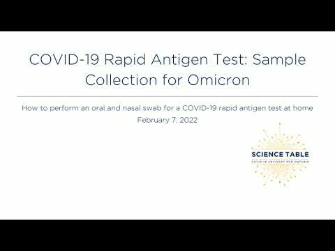 COVID-19 Rapid Antigen Test: Sample Collection for Omicron