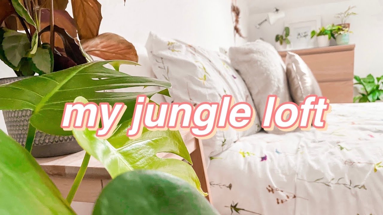 LOFT ROOM TOUR - Cute Jungle Aesthetic Bedroom + Mapiful Review - Emily Louise