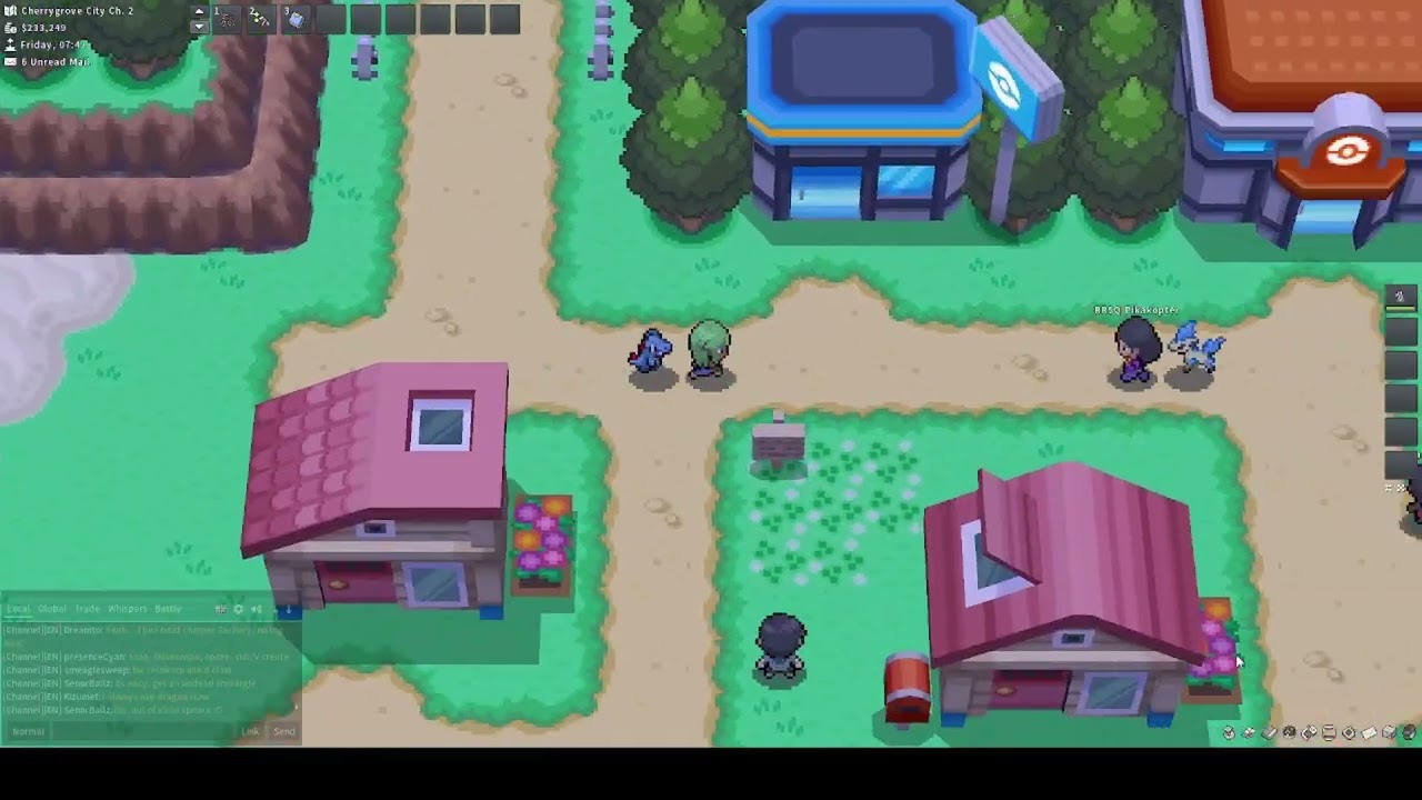 Playing Some Pokemmo!! Its our first time in the Jhoto Region!!
