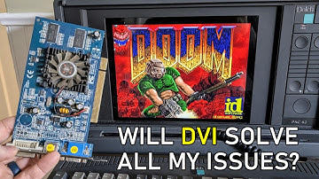 Will a video card with DVI fix my DOS text-mode issues? (Dolch PAC-62)