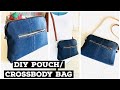 STAY HOME WITH ME DIY JEANS CROSSBODY/LONG STRIP BAG OUT OF OLD JEANS/coubdre un sac/เย็บกระเป๋า