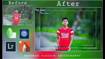 Outdoor_portrait & Extra blur editing in photoshop touch || Mobile  photo editing tutrial ||